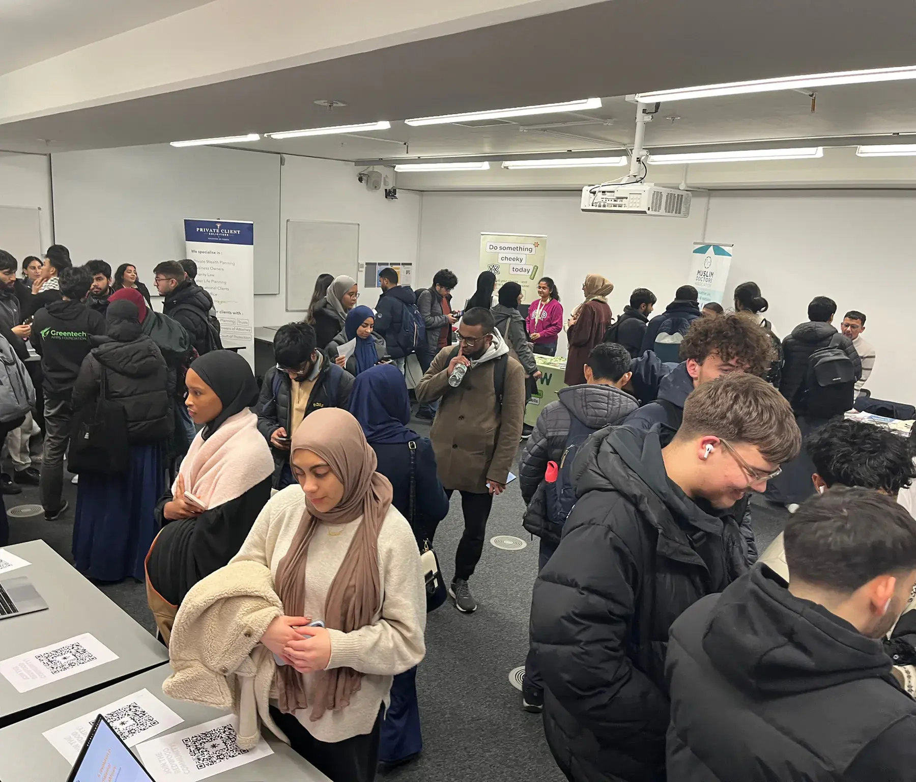 Students at an IHSAAN career conference